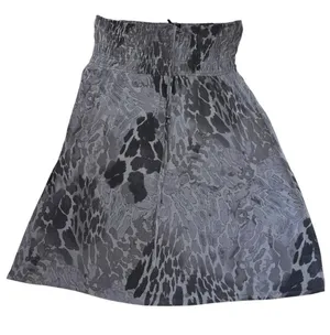 Gray strapless animal print dress thumbnail 1