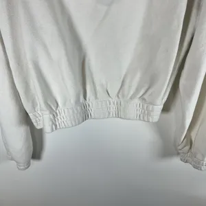Aerie Womens Cropped Hoodie Sweatshirt Full Zip Pockets Size Medium White‎ thumbnail 9