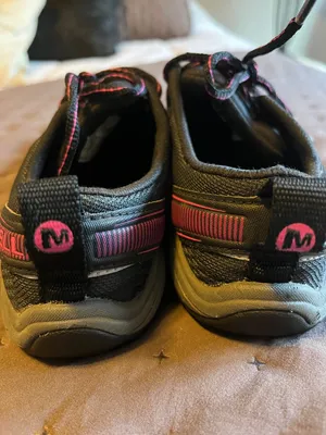 Merrell Pink and Black Women's Trail Sneakers thumbnail 2