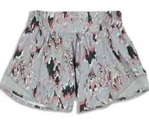 Lululemon Shorts Women 6 Grey Pink Tracker Short V 4 Incognito Camo Running Gym thumbnail 1