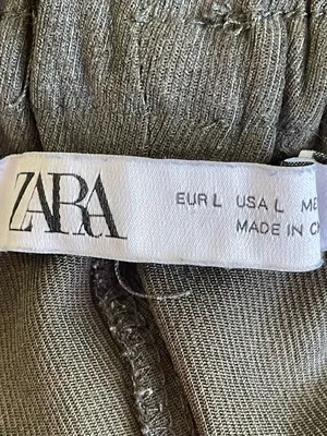 Zara Charcoal Elastic Waist Track Joggers with Ankle Zips thumbnail 5
