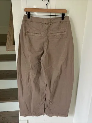 Free People We The Free Stand Up Barrel Chino Pants in Dusted Cocoa Brown NWT thumbnail 5