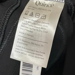 NEW Quince Women's Black High Waisted Pleated Flared Trouser Dress Pants Size S thumbnail 5