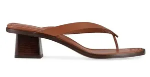 FRAME Le Carbon Leather Thong Sandals - Tobacco size 7 $375 boho classic spring thumbnail 3