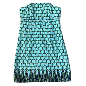 Lilly Pulitzer Bowen Cameo White‎ Macrame Me Print Strapless Dress Size 8 thumbnail 4