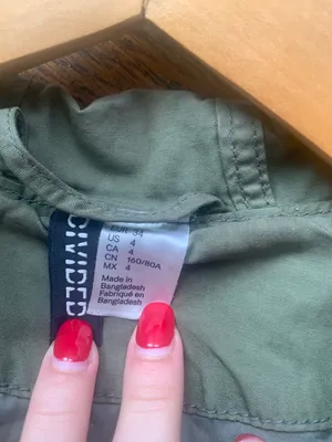 H&M green parka coat thumbnail 3
