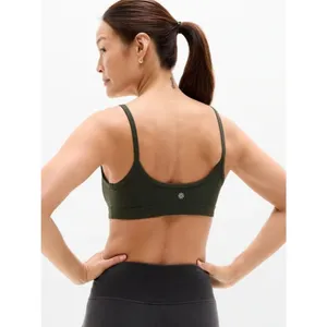 New Athleta M Square Neck Bra Elm Green Medium Cup A-C thumbnail 5