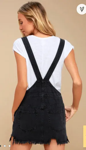 Free People DENIM OVERALL DRESS thumbnail 2