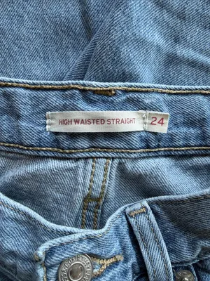 Levis High Waisted Straight Light Wash Jeans 29" Inseam Size 24 thumbnail 4