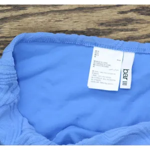 NWT Bar III Textured Shirred-Side Bikini Swim Bottom MBHW24550 Cobalt Blue M thumbnail 5