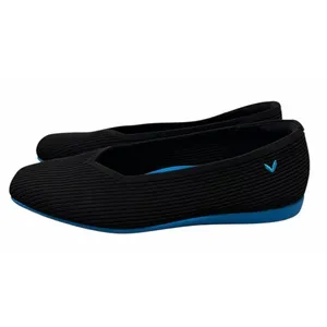VIVAIA Margot Walker Square Toe Knit Flats‎ Black Blue Sole EU 40 Size 9 thumbnail 2