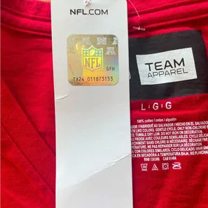 National Football League Team Apparel Atlanta Falcon’s Women’s T-Shirt with a V Neck in a size Large thumbnail 6