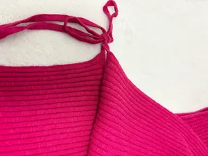 FREE PEOPLE‎ Lizzie Rib Side Tie Sleeveless Cotton & Linen Blend Sweater Size L thumbnail 12