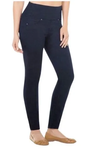 Spanx High Rise Side Zip Alexia‎ StretchSkinny Jeans Indigo Large Minimalist thumbnail 1