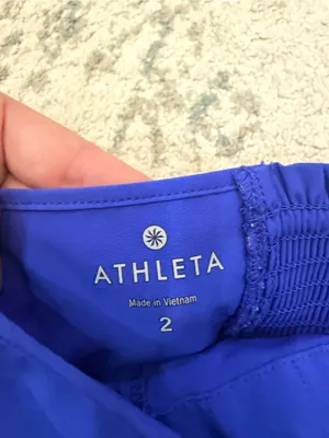 Athleta Go Anywhere Dress Size 2 Cobalt Blue Halter Knee Length thumbnail 4