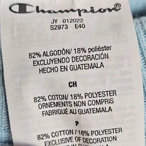 Champion Reverse Weave Sweatshirt Small Light Blue Pastel Shadow Script Logo thumbnail 9