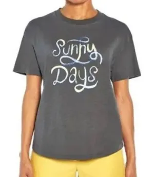 Wildfox Sunny Days graphic tee shirt sleeve‎ gray size XL thumbnail 1