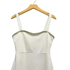 Lulus Glowing Allure White Rhinestone Sleeveless Bodycon Mini Dress size M NWT thumbnail 5
