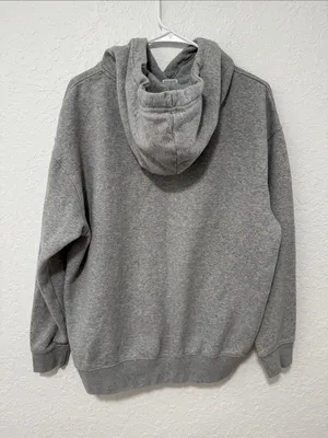 Nike Gray Crewneck Hoodie with White Swoosh Size Small thumbnail 12