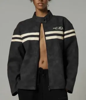 Women's Vegan Leather Jacket thumbnail 1