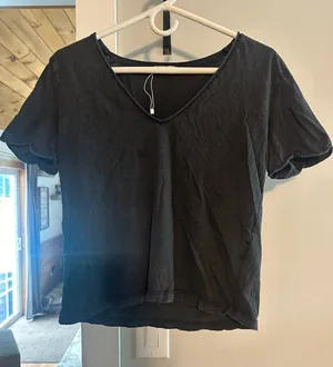 Zara black crop top sz M thumbnail 1