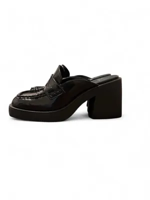 wild fable Black Patent Slip-On Block Heel Loafers thumbnail 3