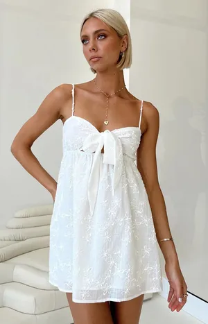 Princess Polly Granno Mini Dress White thumbnail 1