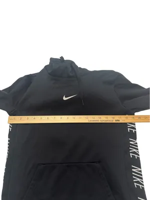 Nike Black Women's Hooded Pullover with Side Logo Tape thumbnail 8