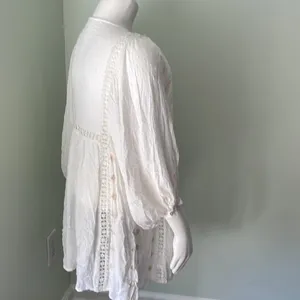 Free People Charlotte Swiss-Dot Tunic Dress Ivory thumbnail 9
