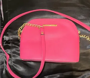 Steve Madden Hot Pink Crossbody with Gold Chain Accent thumbnail 1