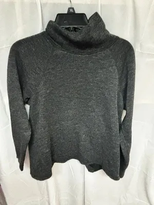 Abercrombie & Fitch gray heathered turtleneck sweater thumbnail 1