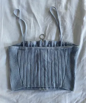 Kendall + Kylie Zipper Crop Tank Top thumbnail 3