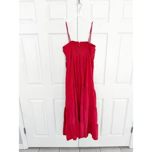 Abercrombie & Fitch Emerson Red Tiered Maxi Dress Strapless Convertible Resort thumbnail 7
