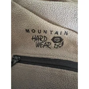 Mountain Hardwear‎ gray/beige quarter Zip fleece sweatshirt size L thumbnail 5