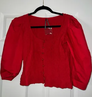 Anthropologie Smocked Top thumbnail 1