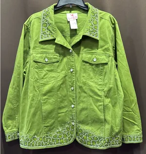 Quacker Factory Rhinestone Jacket w/Jewel Buttons Size 1X thumbnail 3