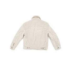 Levi’s Sherpa Collar Corduroy Trucker Jacket Cream Ivory Size Small thumbnail 2