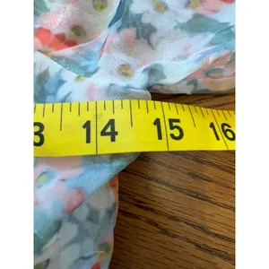 TCEC Floral Puff Sleeve Mini Dress Square Neck Babydoll Multi Color Small thumbnail 4