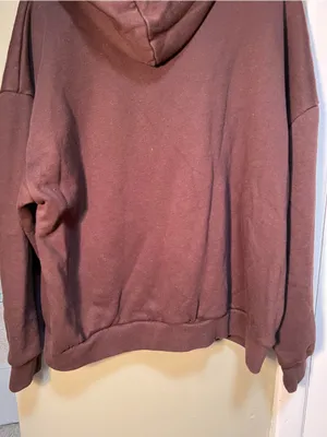 Pacsun Women's Sz Large Pacific Sunwear LA Texture Hoodie Chocolate Brown Cotton thumbnail 10