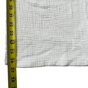 SHEIN Women White 100% Cotton Gauze Wide Leg Drawstring Pants Size Medium | 0159 thumbnail 6