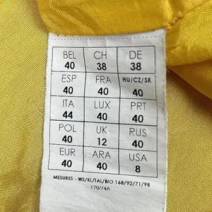 Promod Mustard Yellow Zip Front Pencil Straight Mini Athletic Golf Skirt Size 8 thumbnail 7