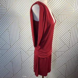 Haute Hippie Crimson Crush‎ Cowl Sleeve Mini Dress thumbnail 9