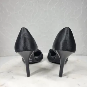 Fioni Dress Pumps Womens‎ 8.5 Black Satin Rose Stiletto High Heels Formal thumbnail 6