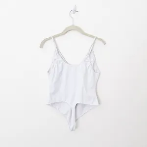 [Free People] White Rosie Duo Bodysuit One-Piece V-Neck Casual Top Size Medium M thumbnail 4