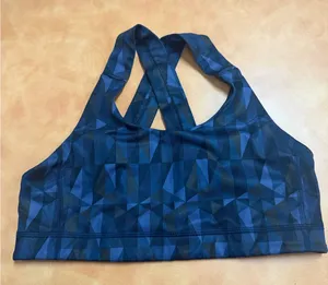 Lululemon Athletica Geometric Navy Sports Bra thumbnail 1