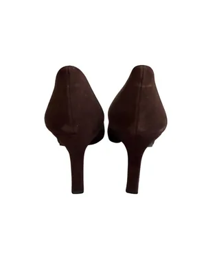CHARLES JOURDAN Vintage Brown Suede Heels Size 6.5 thumbnail 6