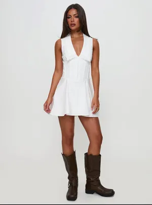 Princess Polly Dress White Mini thumbnail 3