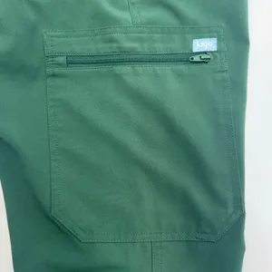 Lago Hunter Green Trillium Straight Leg Scrub Pants with Orange Drawstring XS thumbnail 7