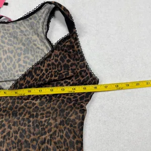 Edikted Leopard Print Sheer Mesh Tank Top Women’s Medium Y2K NWT thumbnail 6