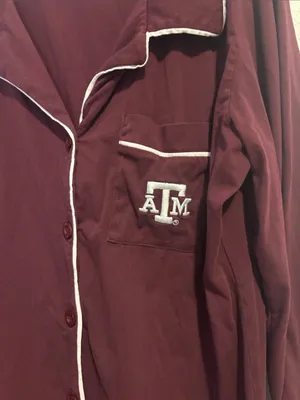 Women's Maroon Pajama Nightshirt with White Piping - Texas A&M Aggies XL thumbnail 3